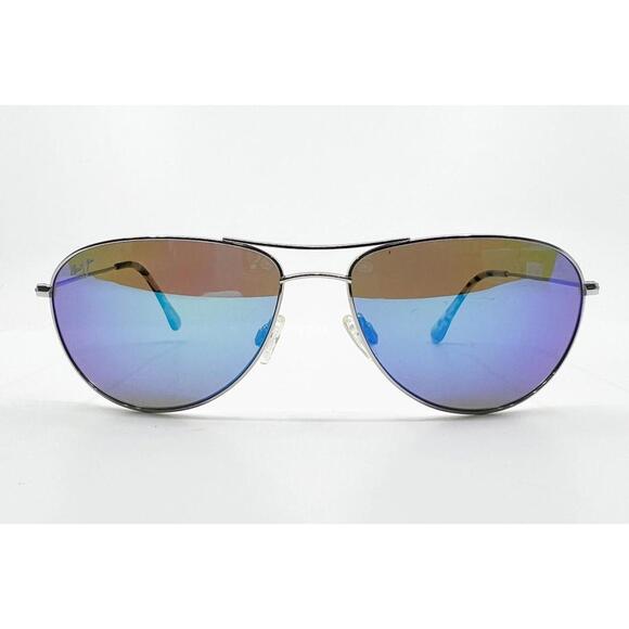 Maui Jim Sea Horse MJ 772-17 Silver Gray Sunglasses 60-15-143 8842